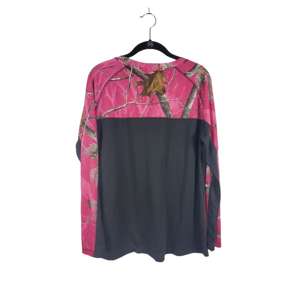 Bushmaster Long Sleeve Pullover Shirt XL Womens Pink‎ Camo Crew Neck Hunting - Picture 4 of 5